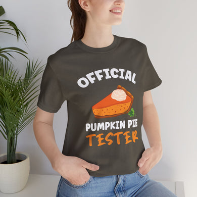 Official Pumpkin Pie Tester Short Sleeve Tee