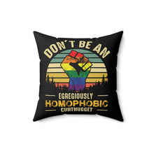 Load image into Gallery viewer, Homophobic Cuntnugget Square Pillow