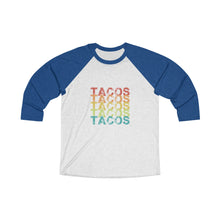 Load image into Gallery viewer, Tacos Tacos Tacos Baseball Tee