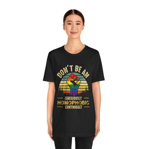 Homophobic Cuntnugget Short Sleeve Tee