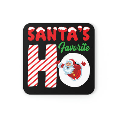 Santa's Favorite Ho Corkwood Coaster Set