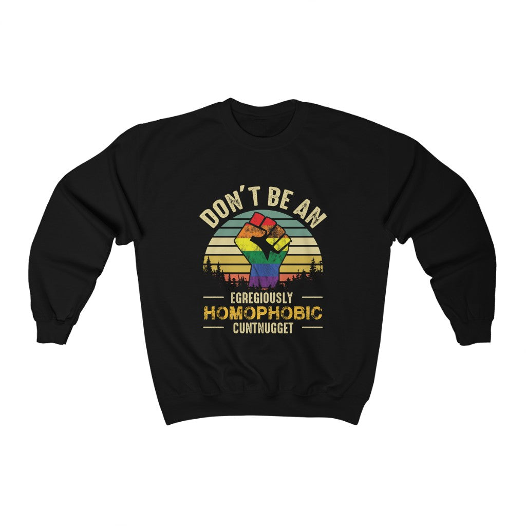 Homophobic Cuntnugget Crewneck Sweatshirt