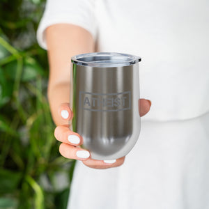 Atheist block Wine Tumbler