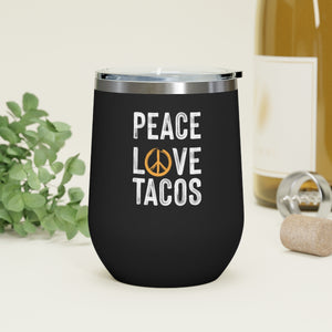 Peace Love Tacos Wine Tumbler