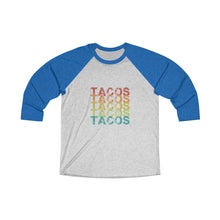 Load image into Gallery viewer, Tacos Tacos Tacos Baseball Tee