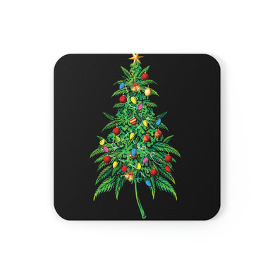 Christmas Bud Corkwood Coaster Set